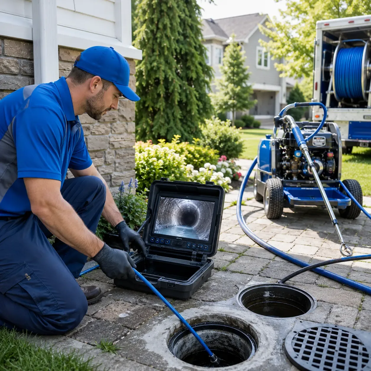 Outdoor drain cleaning professionals serving Crystal, MI