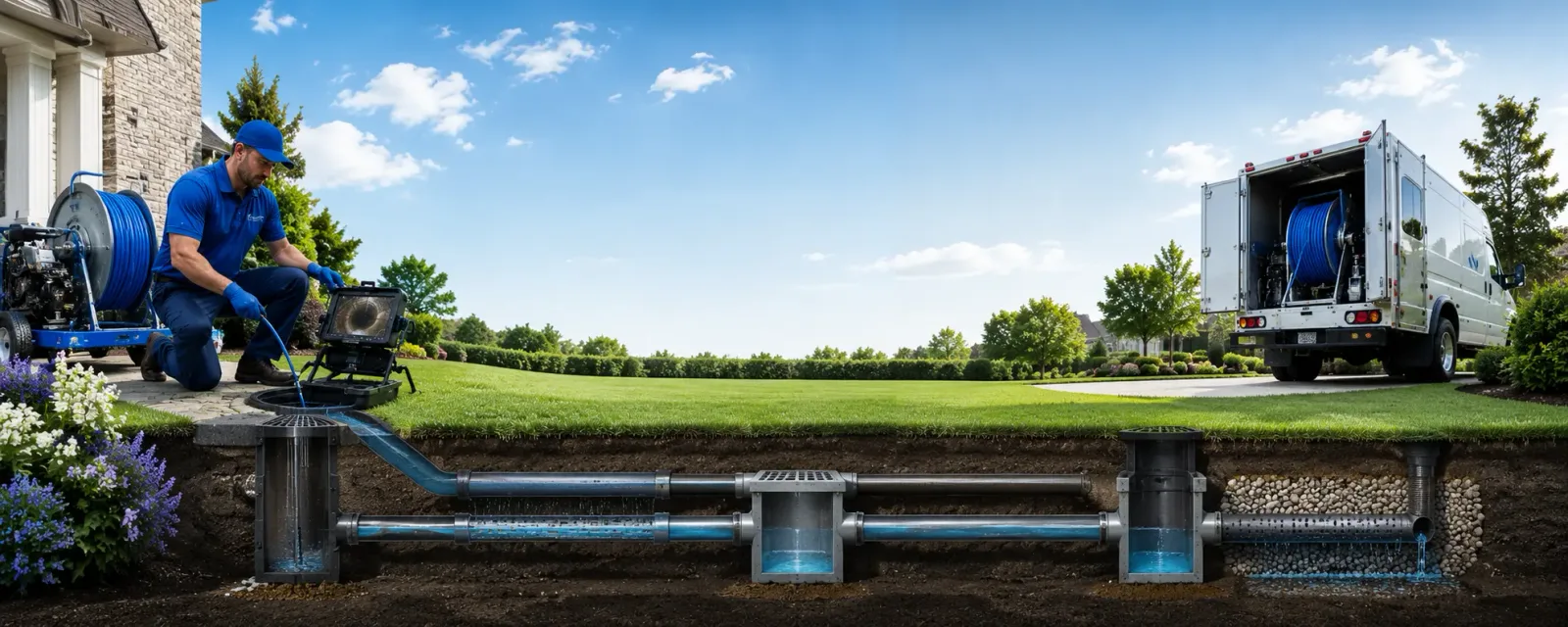 Outdoor drain cleaning information for Crystal, MI